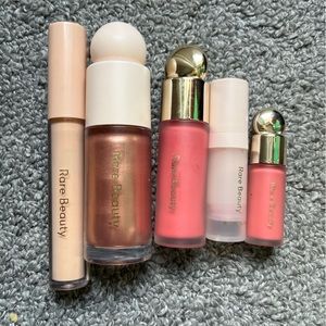 RARE BEAUTY blush, highlighter, brightener, primer